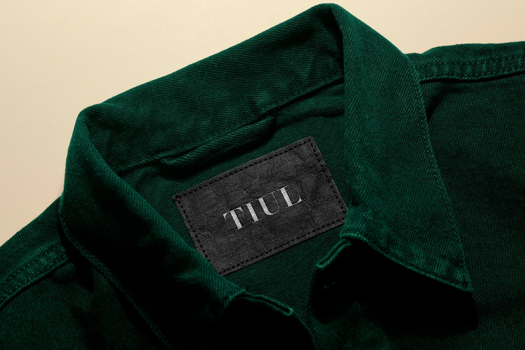 Denim Neck Branded Patch Mockup