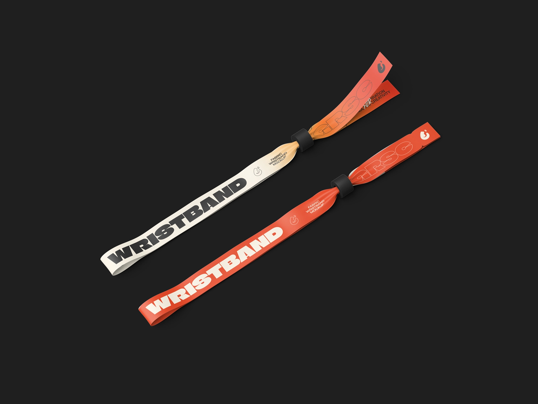 Fabric Wristband Mockup Isometric