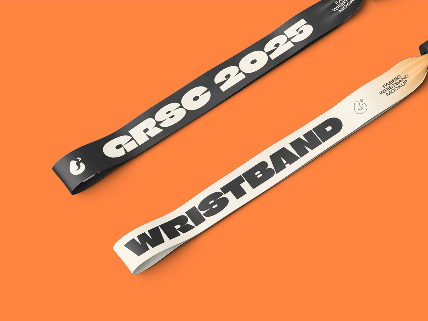 Fabric Wristband Mockup Isometric