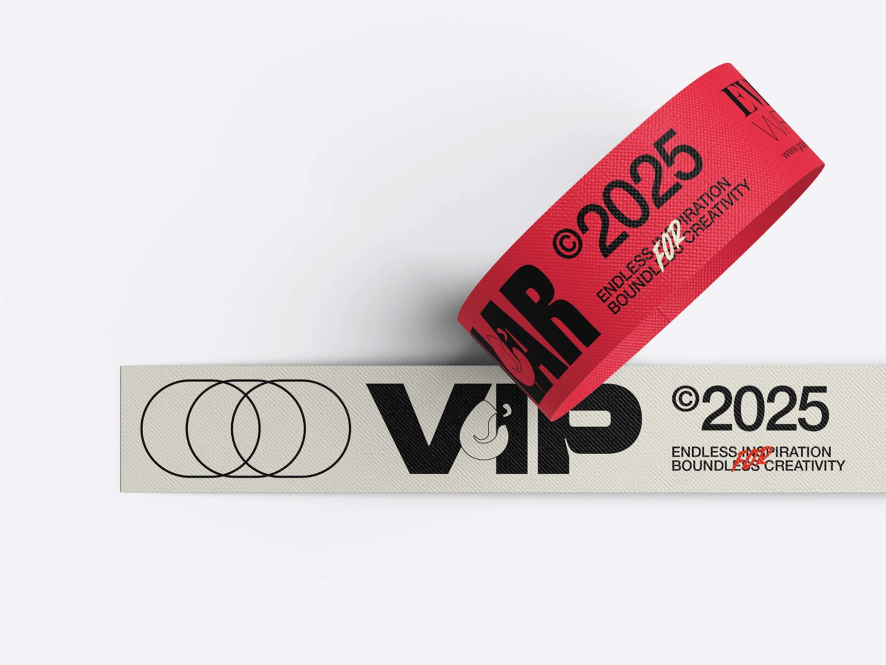 Paper Wristband Mockup Top View