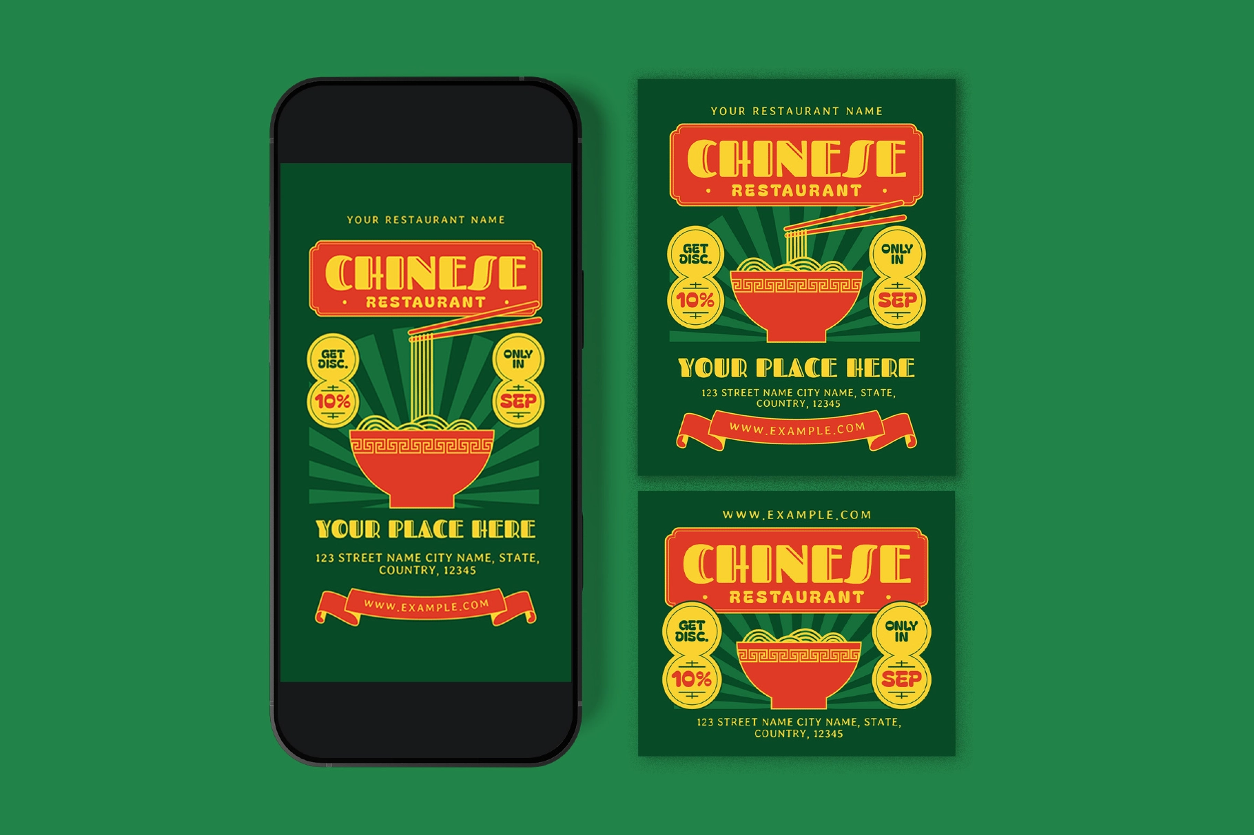 Chinese Food Restaurant Promo Flyer