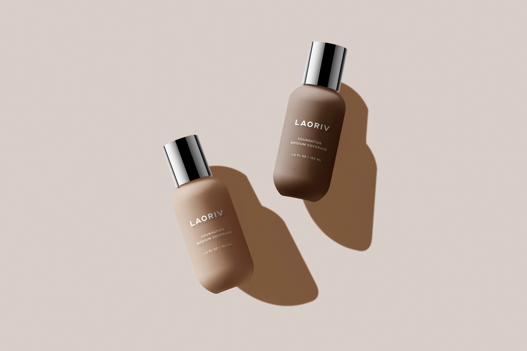 Satin Glass Beauty Bottle Mockup