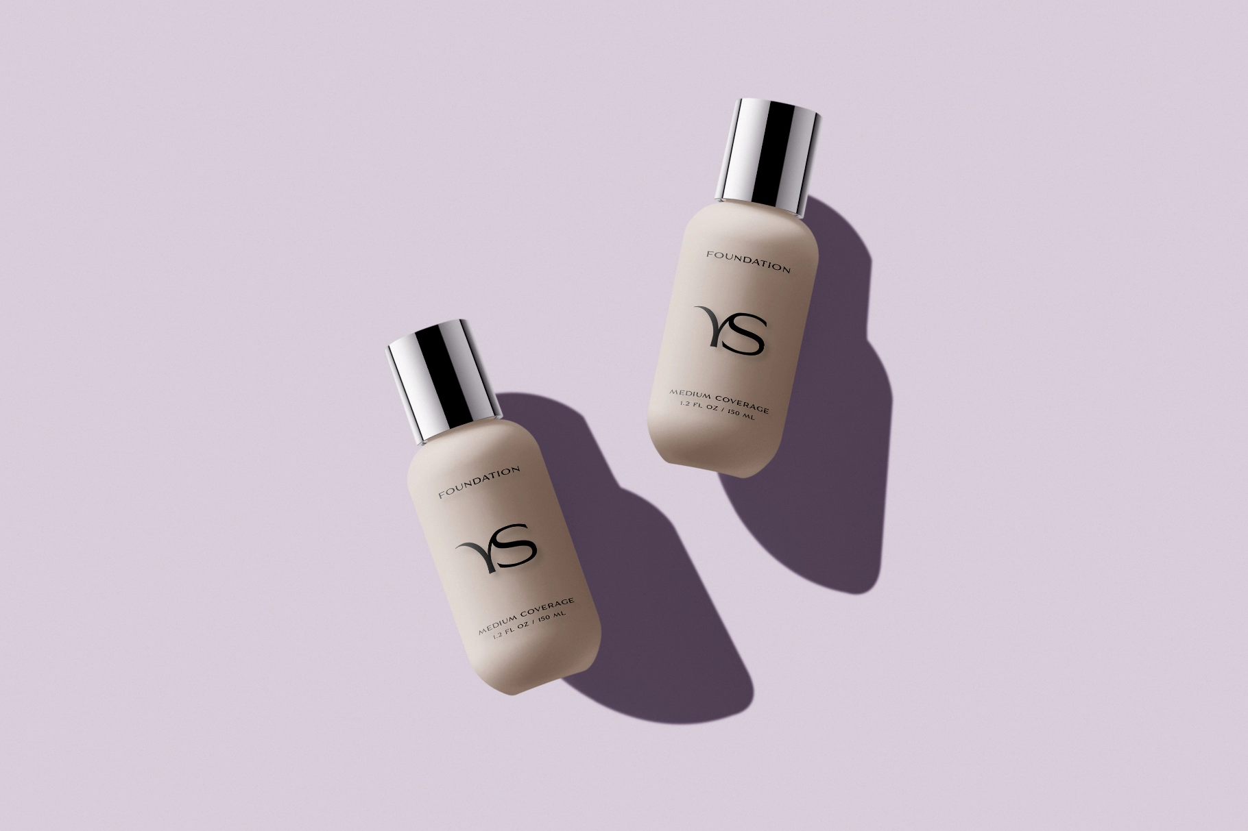 Satin Glass Beauty Bottle Mockup