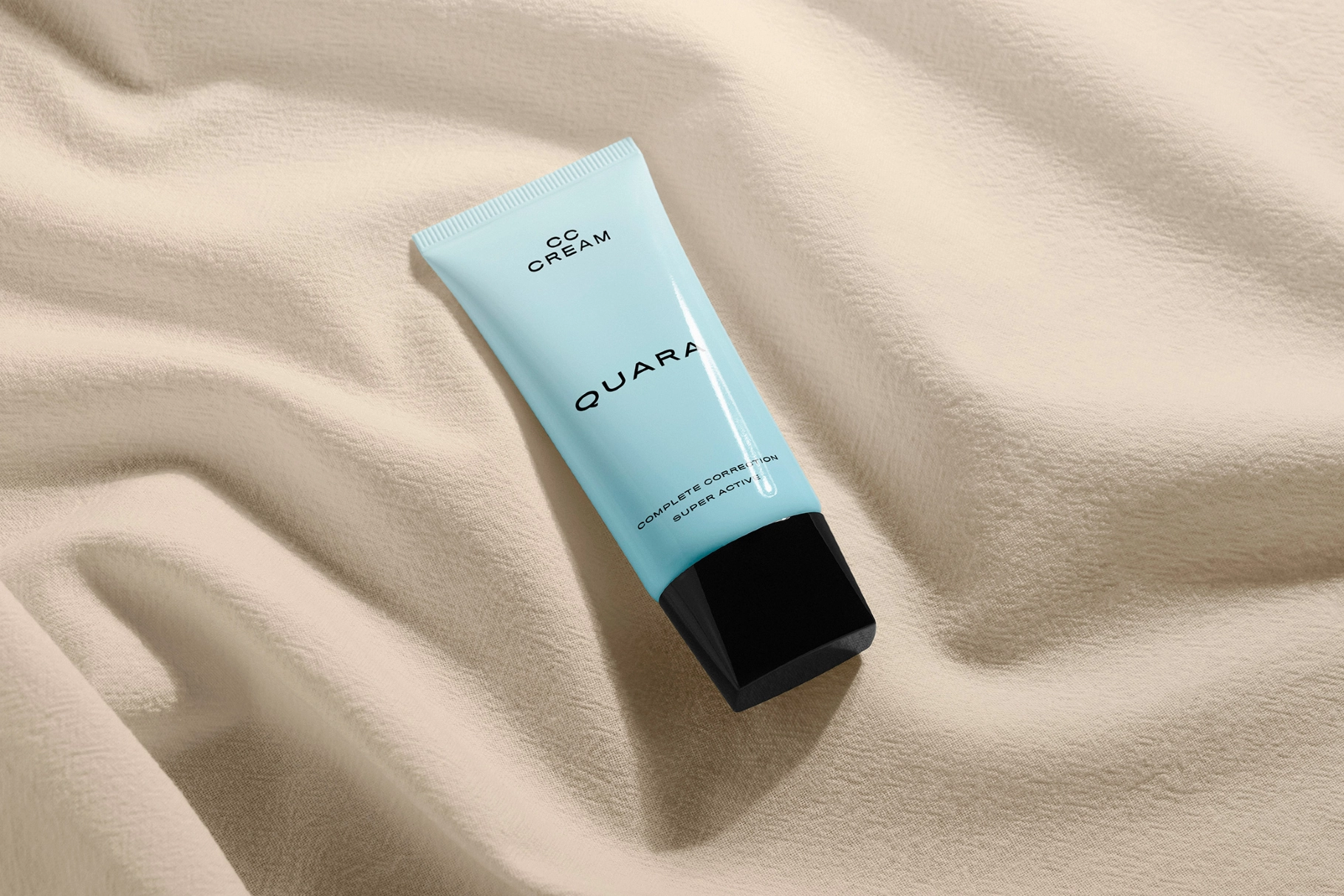 Skincare Tube Mockup on Fabric