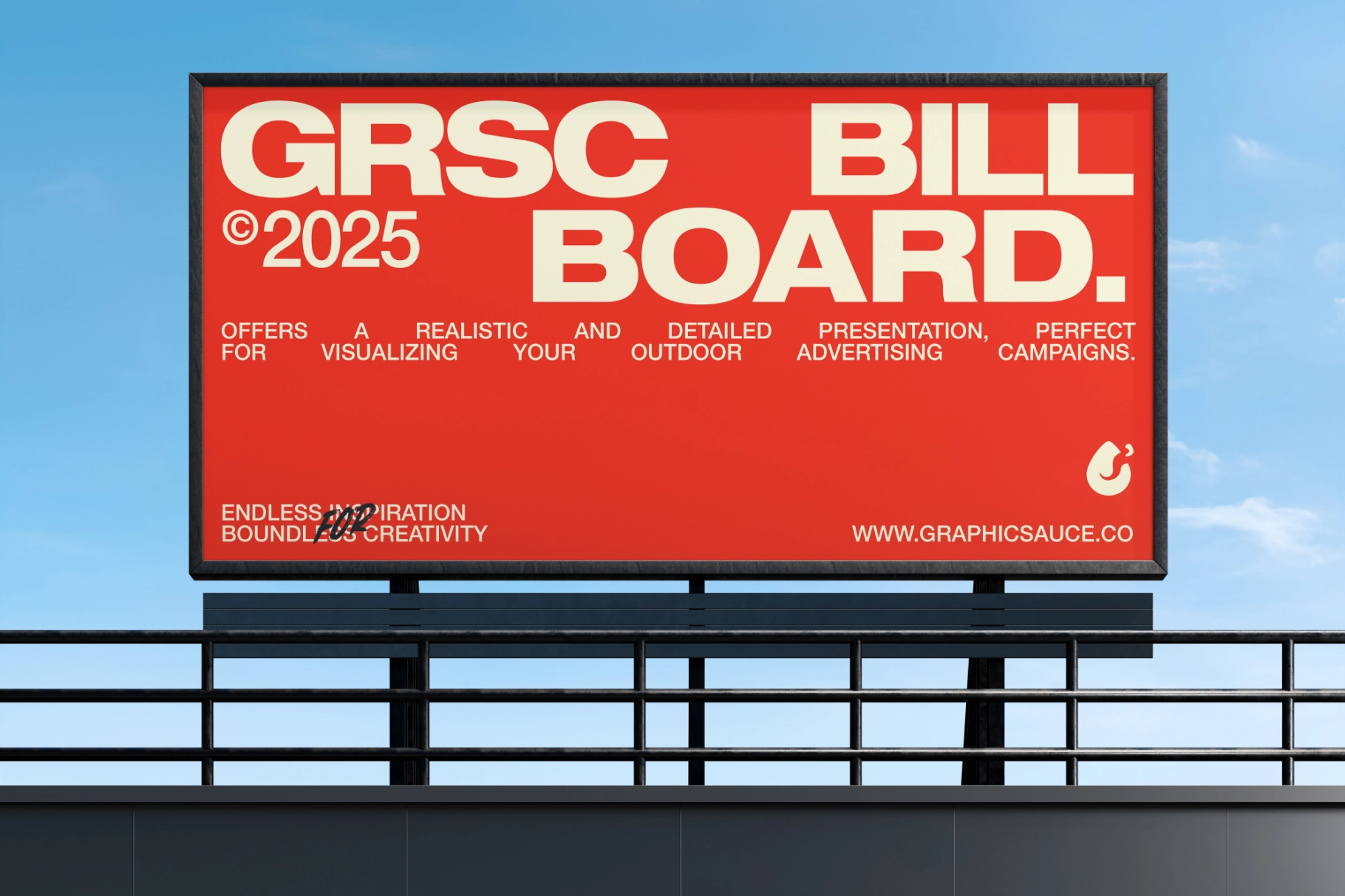 Building Billboard Mockup Front View