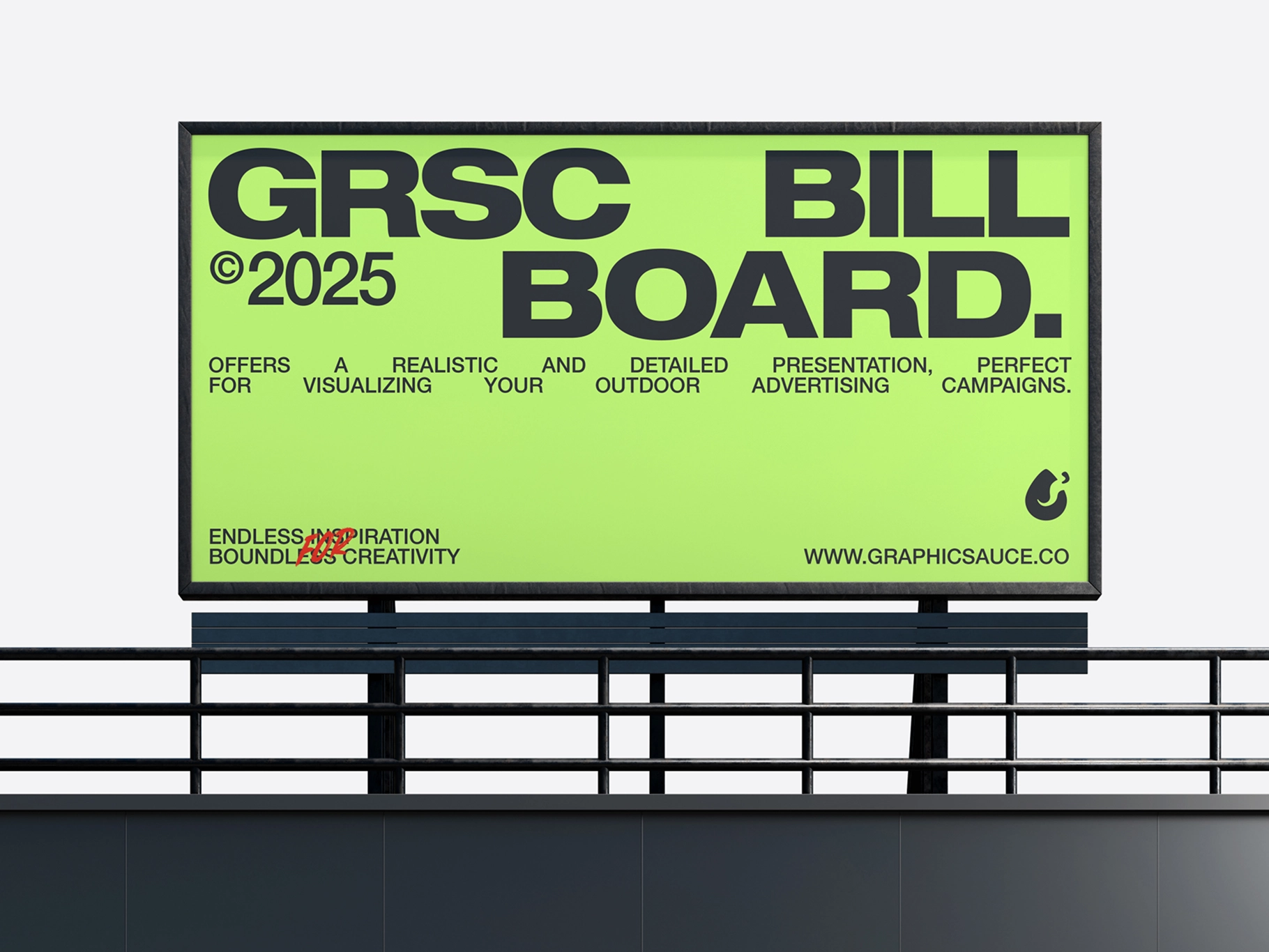 Building Billboard Mockup Front View