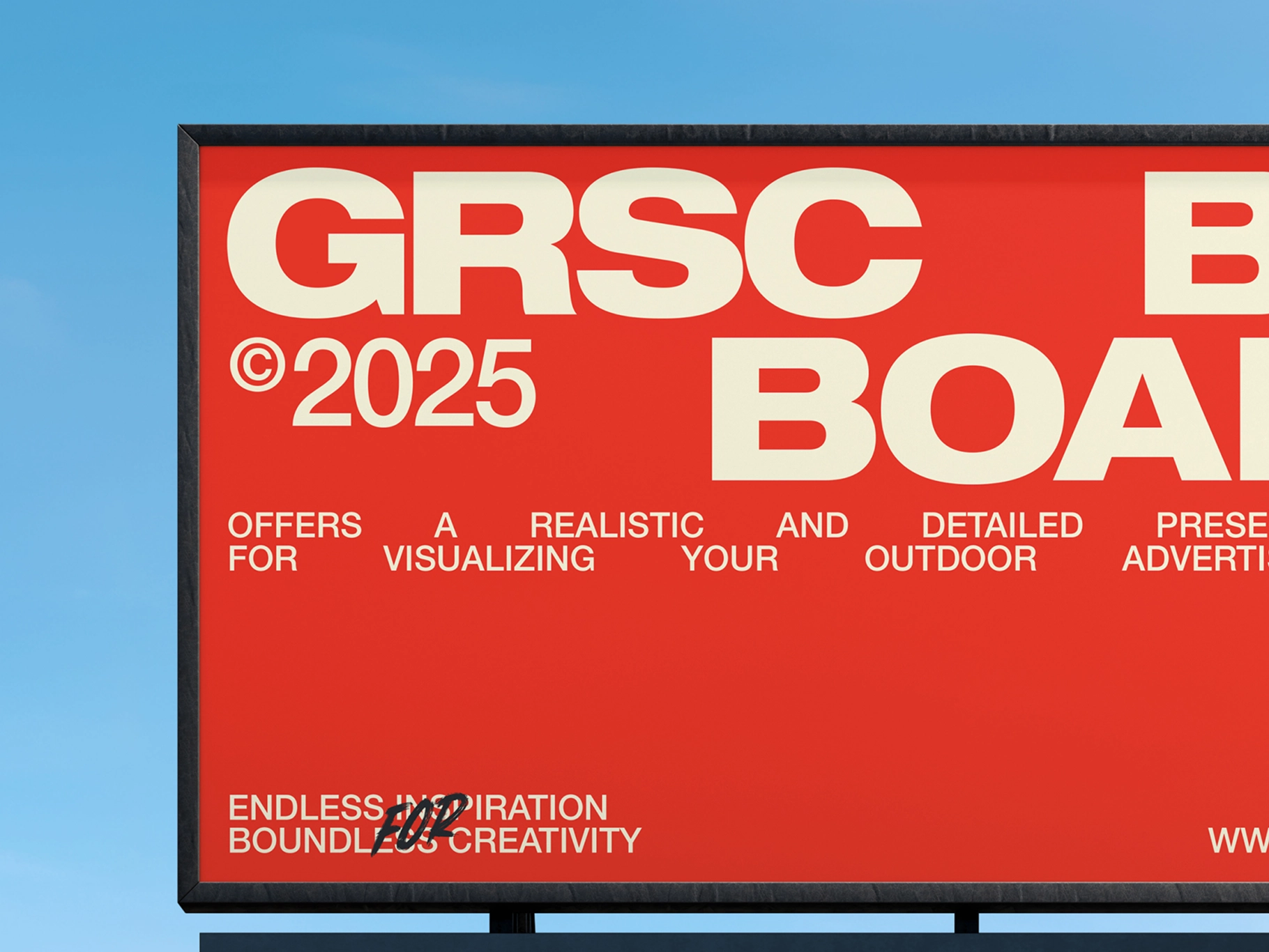 Building Billboard Mockup Front View