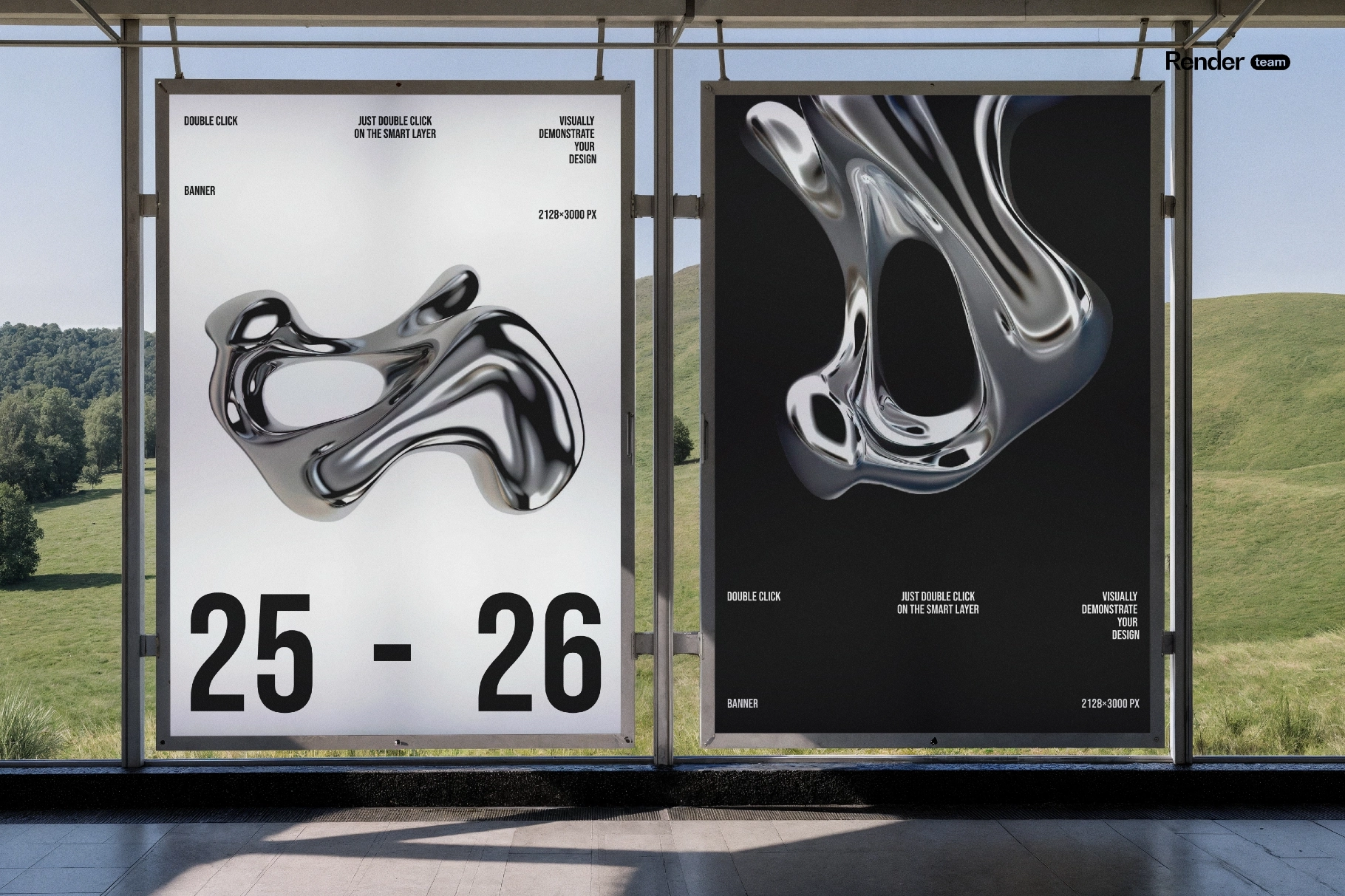 Light Outdoor Poster Mockup