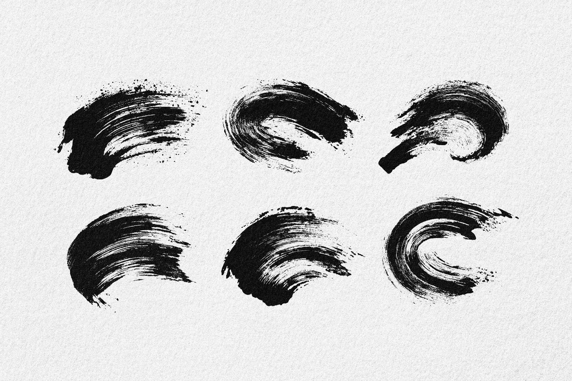 Hand-Painted Brush Stroke Elements
