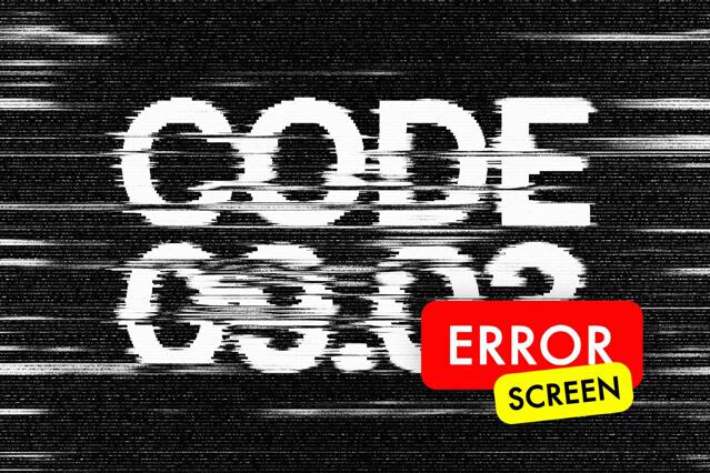 Error Screen Text Effect