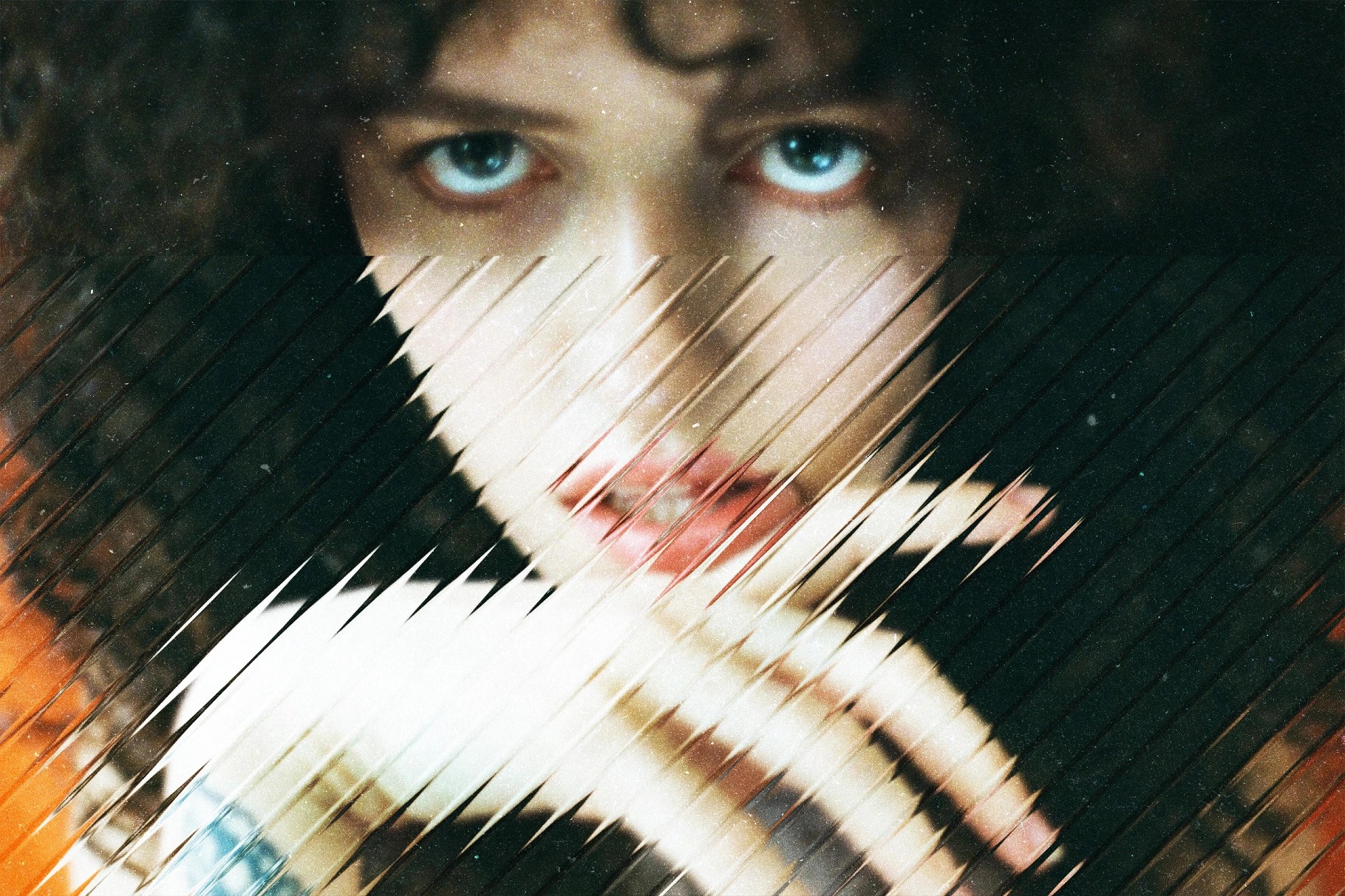 Diagonal Glass Photo Effect