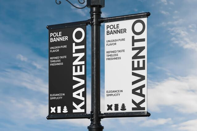Event Pole Banner Double Mockup