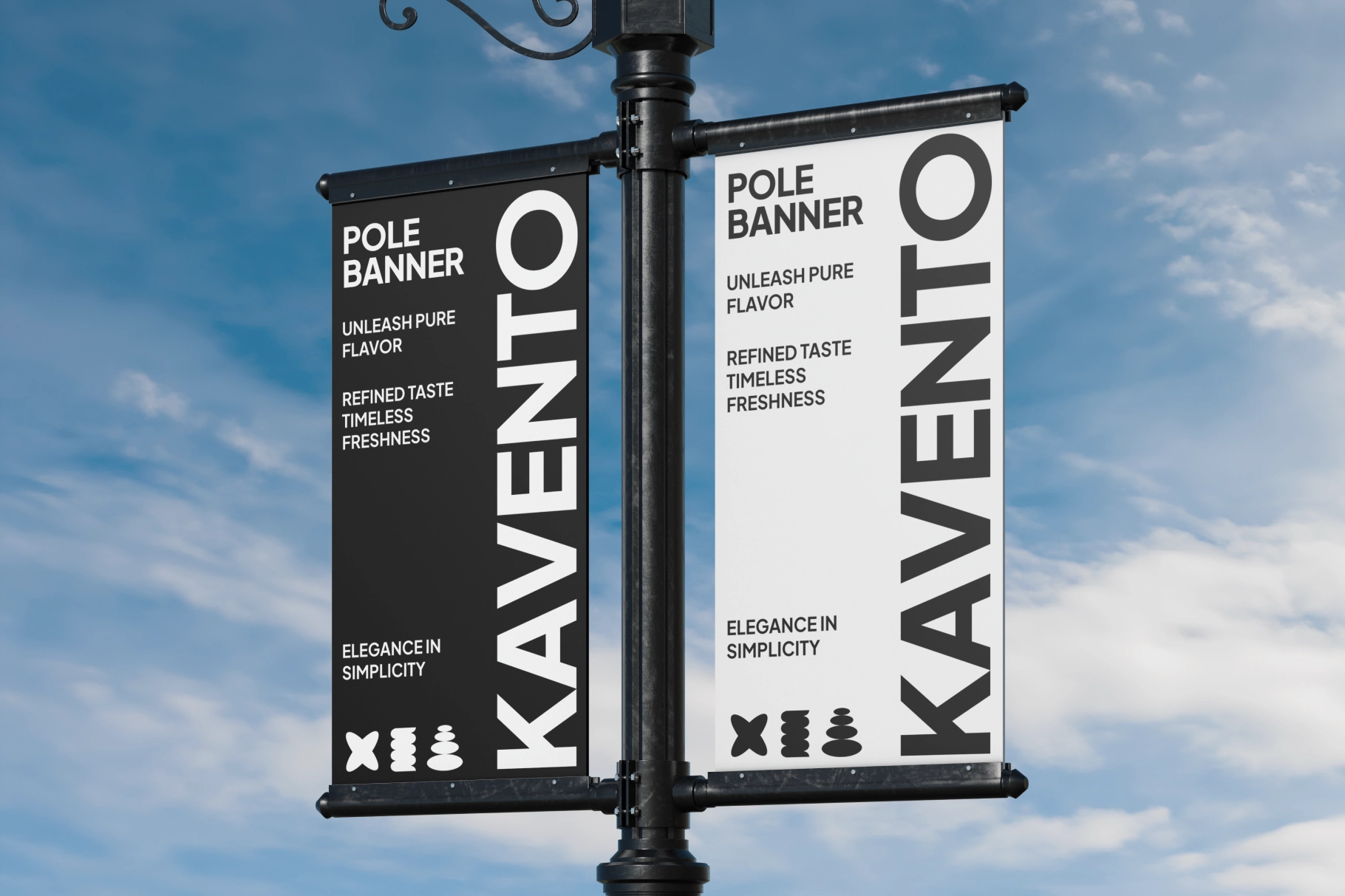 Event Pole Banner Double Mockup