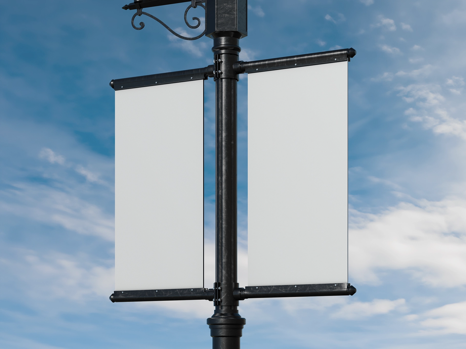 Event Pole Banner Double Mockup