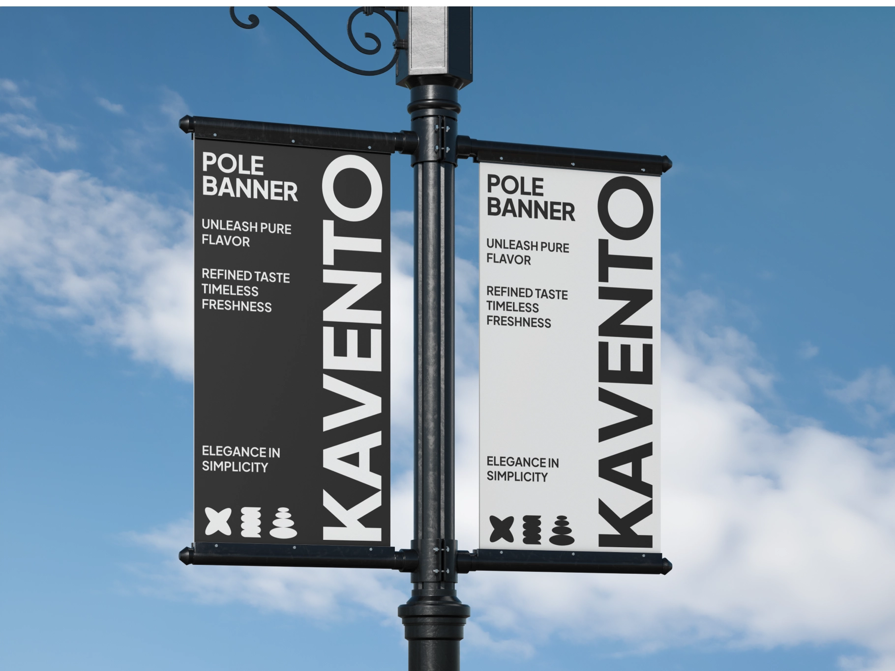 Event Pole Banner Double Mockup