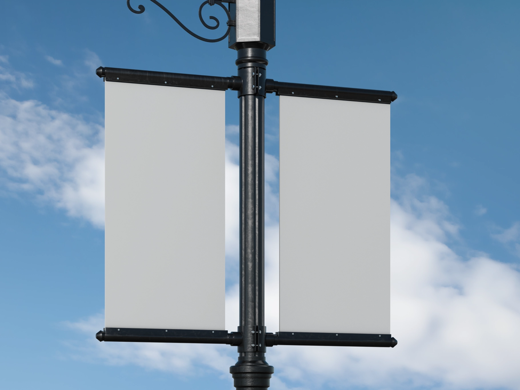 Event Pole Banner Double Mockup