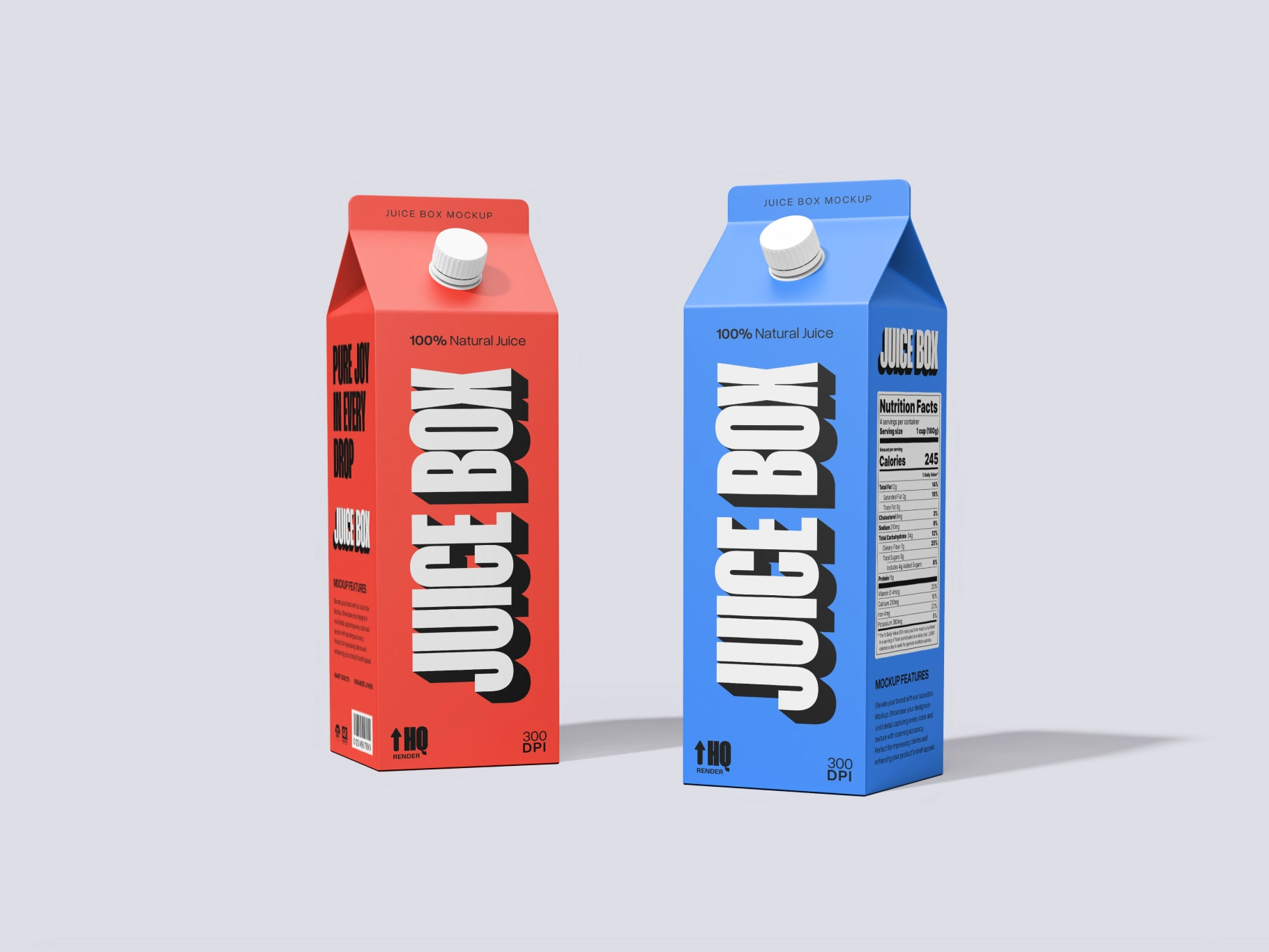 Kids Juice Box Drink Mockup