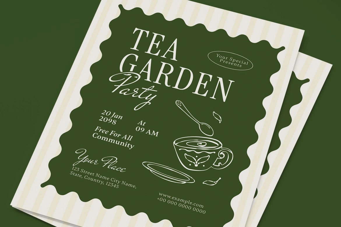Tea Garden Party Flyer