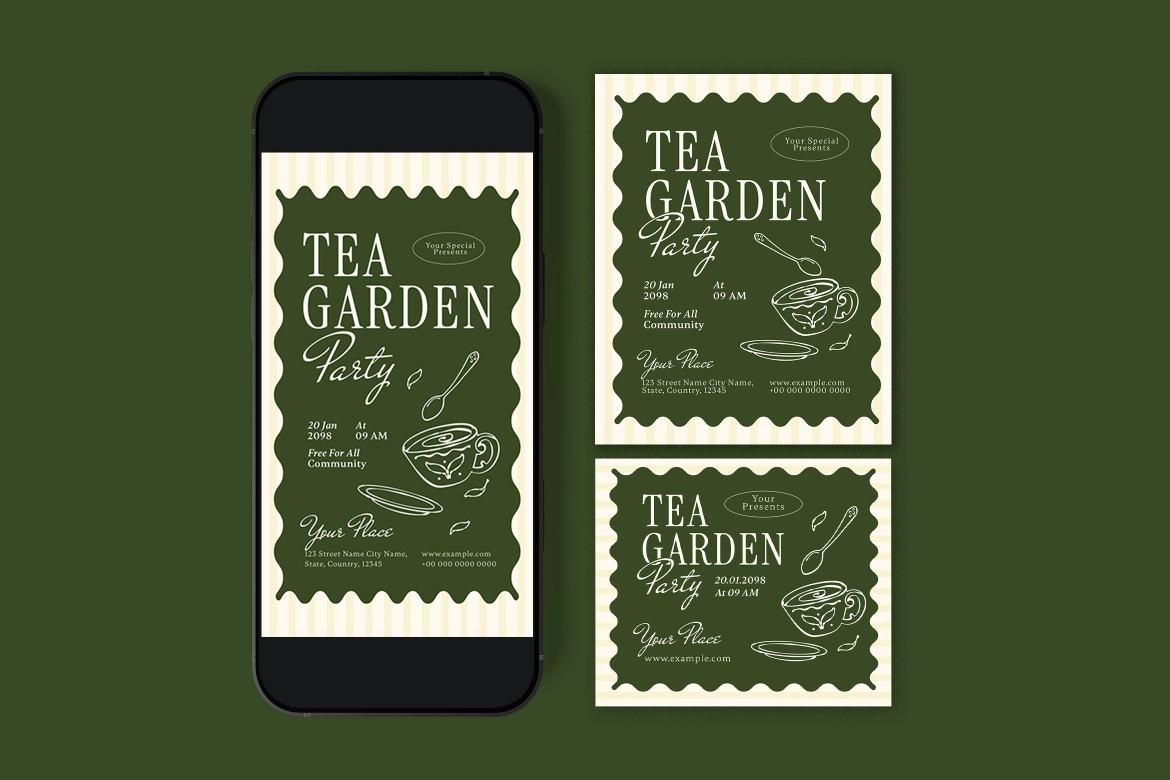 Tea Garden Party Flyer