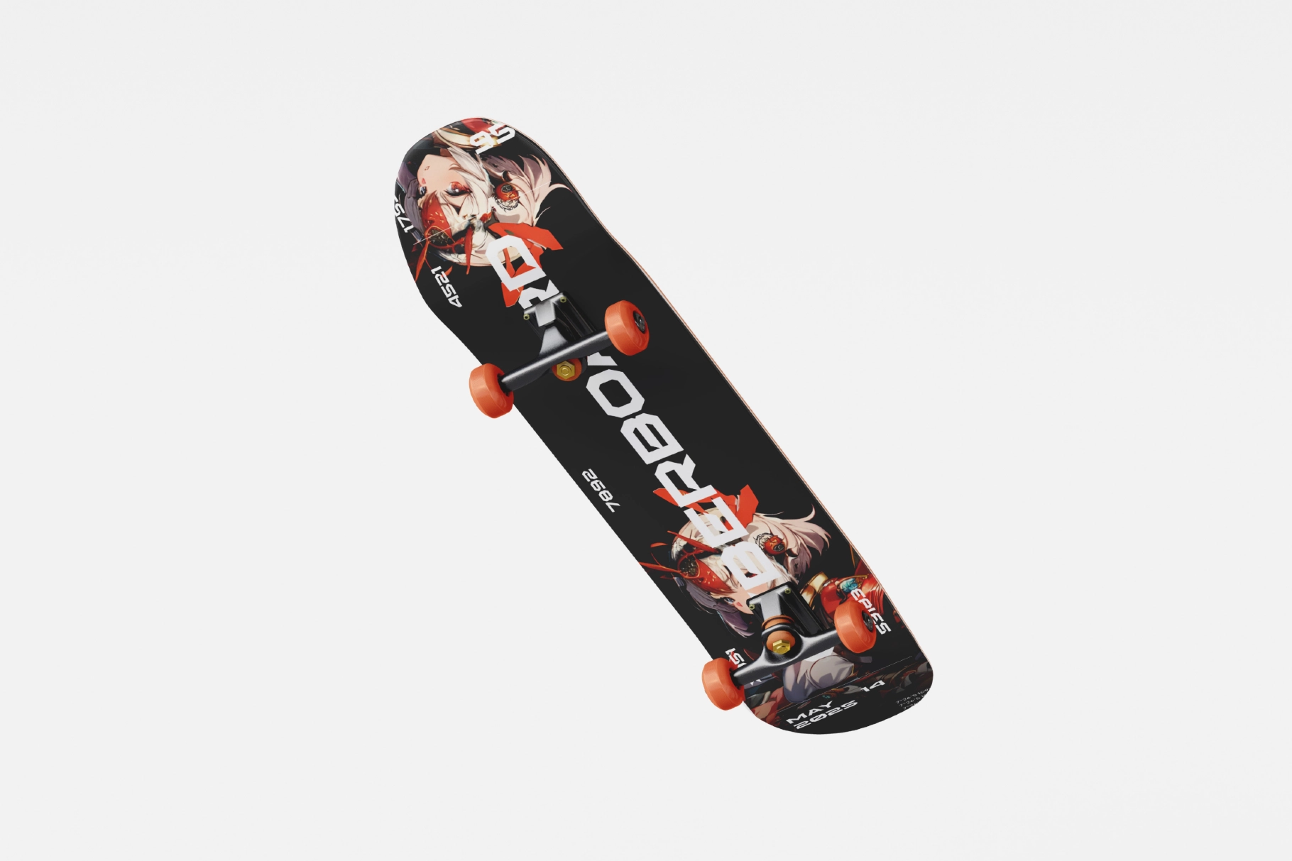 Floating Skateboard Mockup