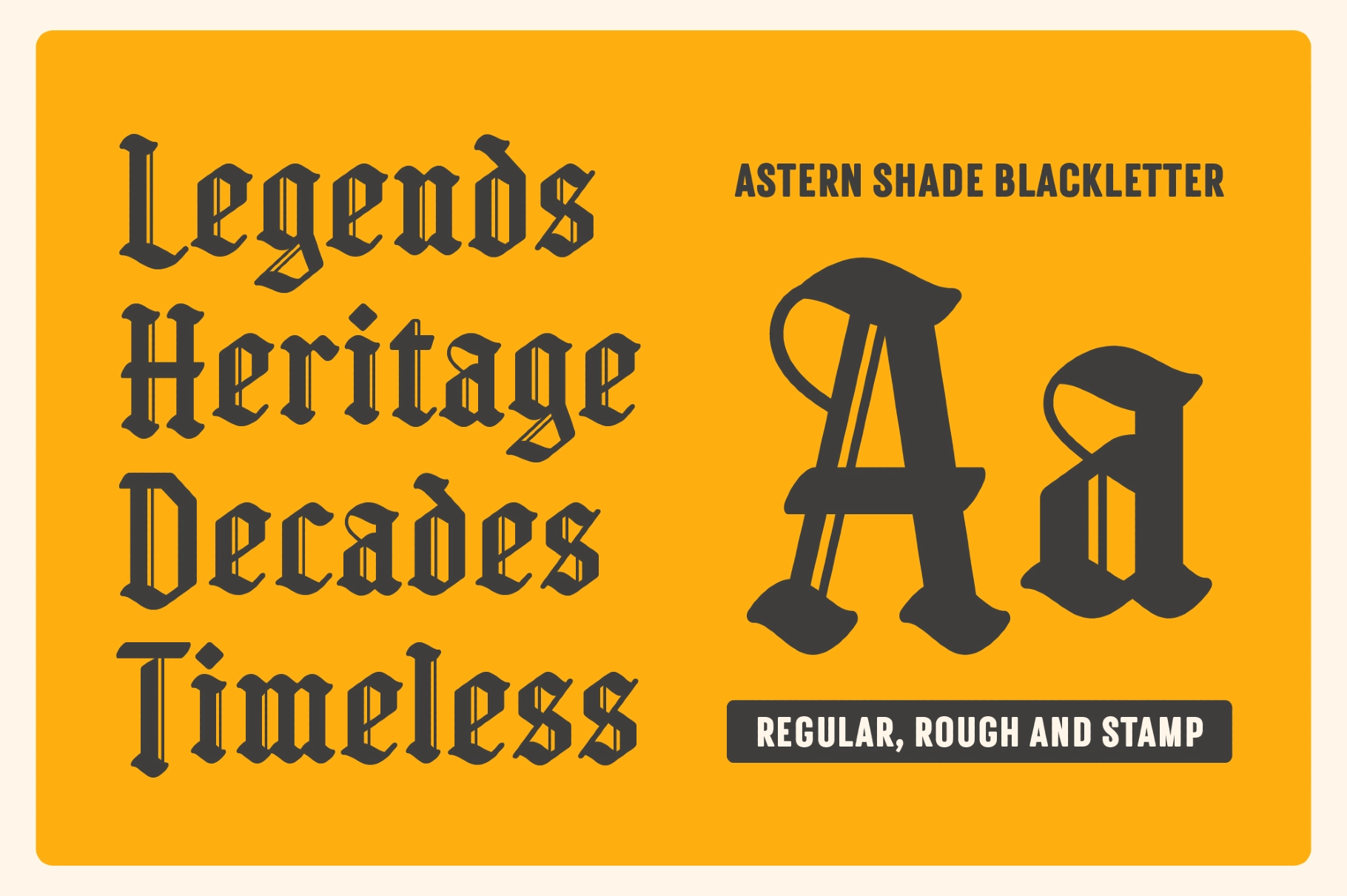 Astern Shade - Blackletter Font