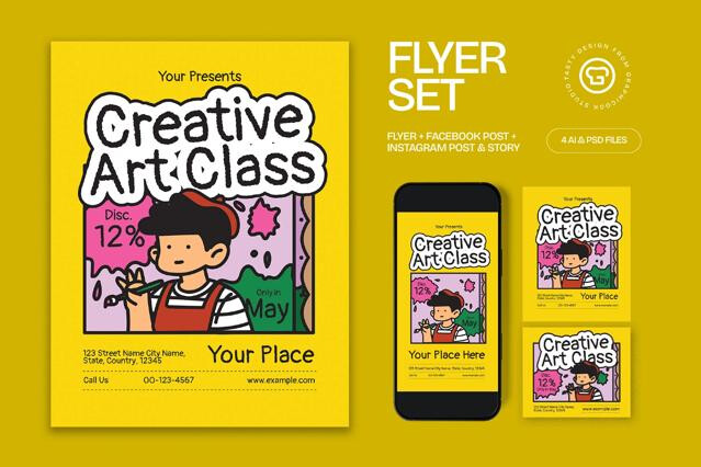 Creative Art Class Flyer