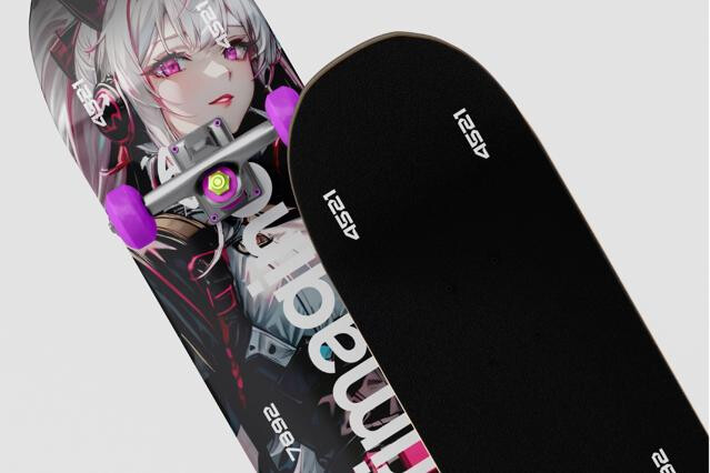 Close-up Skateboard Mockup