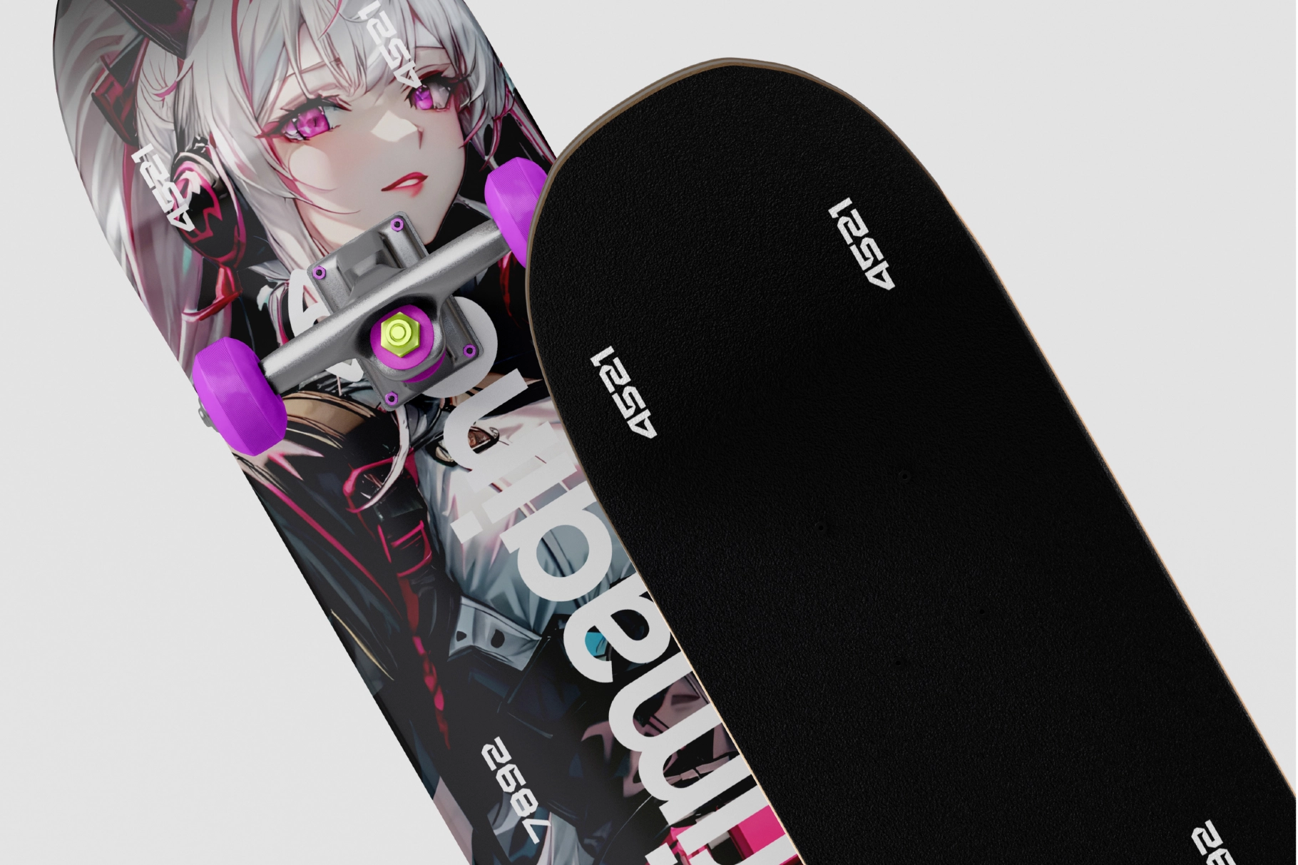 Close-up Skateboard Mockup