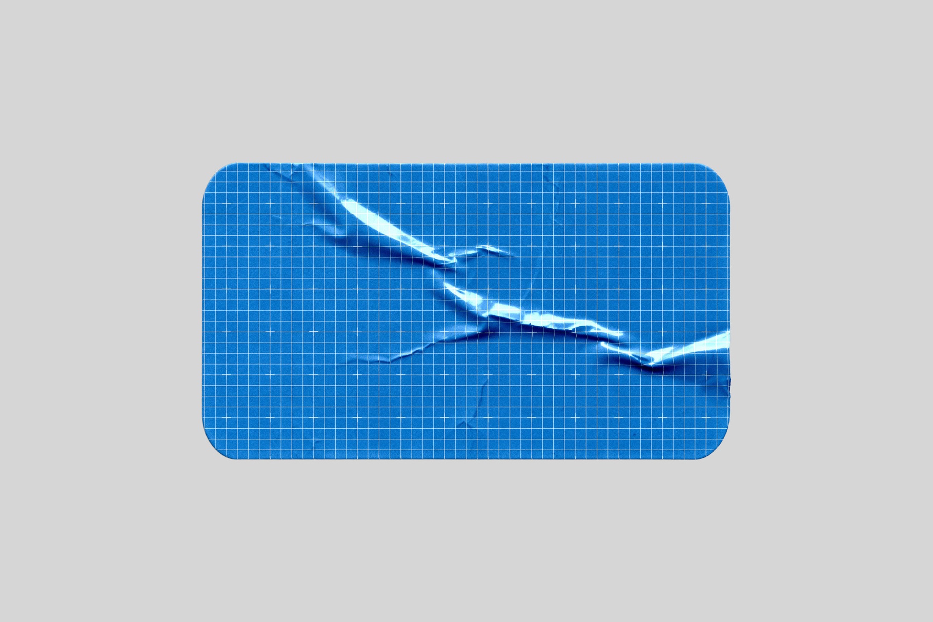 Crumpled Rectangle Sticker Mockup