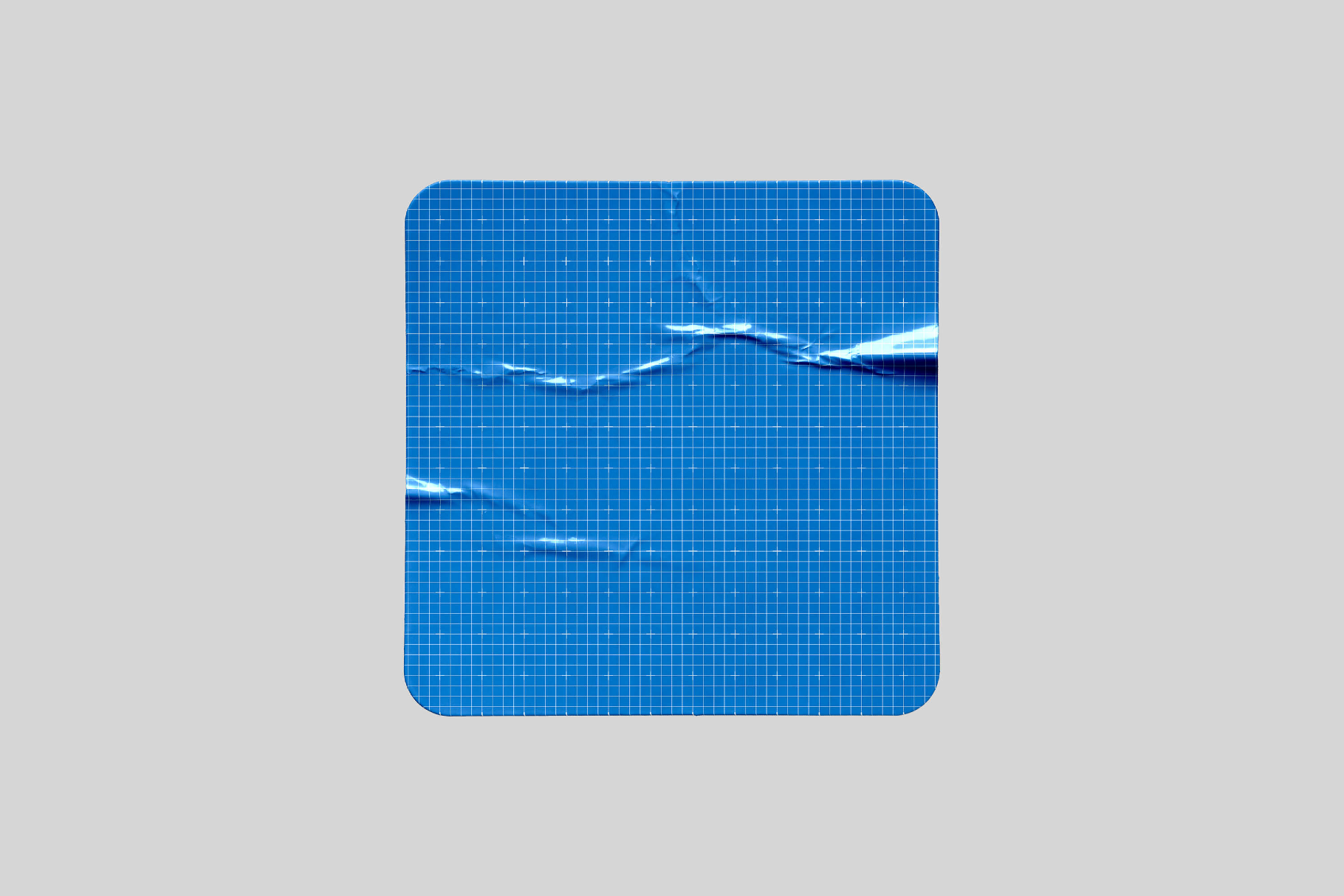 Crumpled Vinyl Square Sticker Mockup