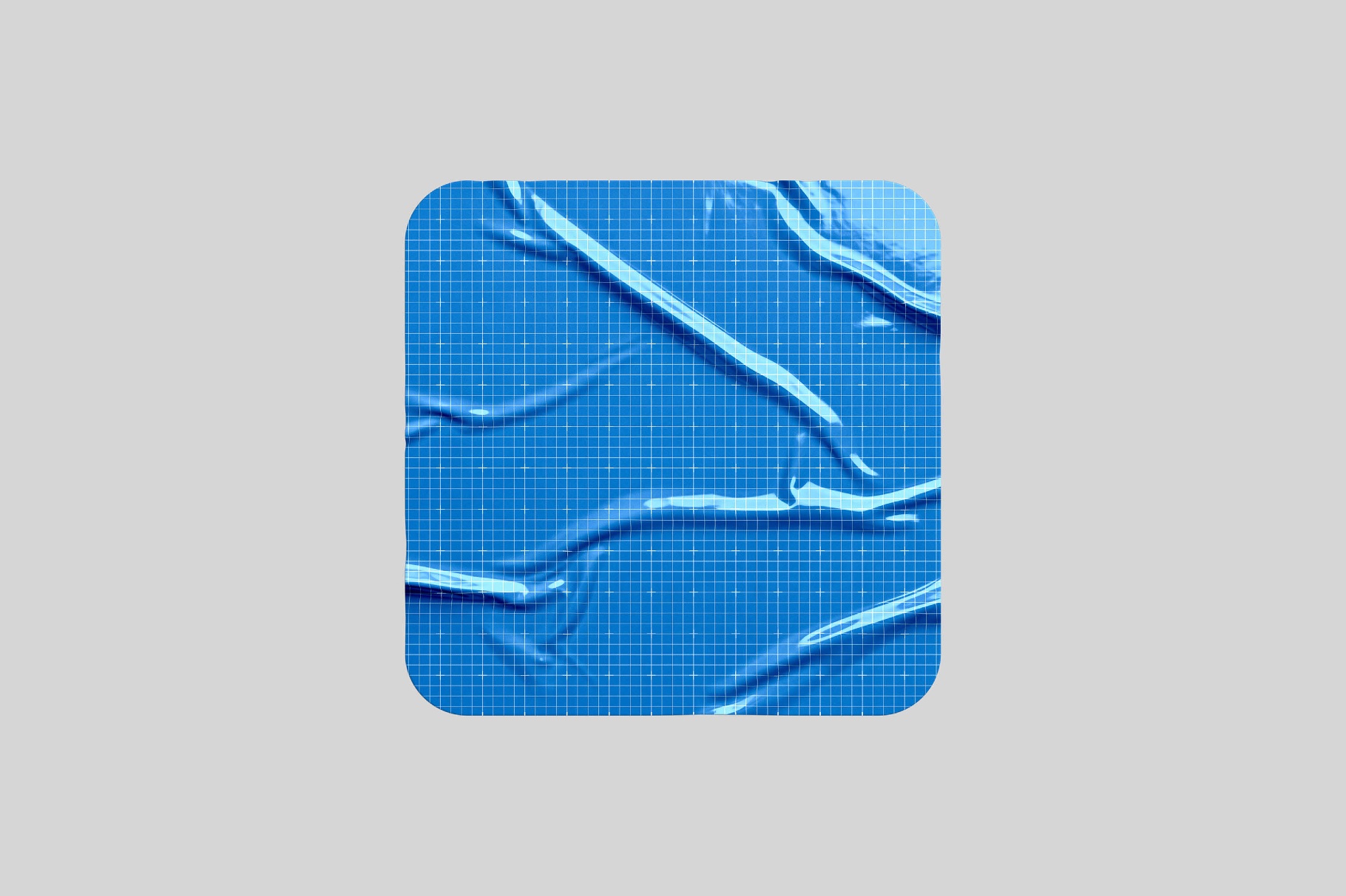 Square Self-Adhesive Sticker Mockup