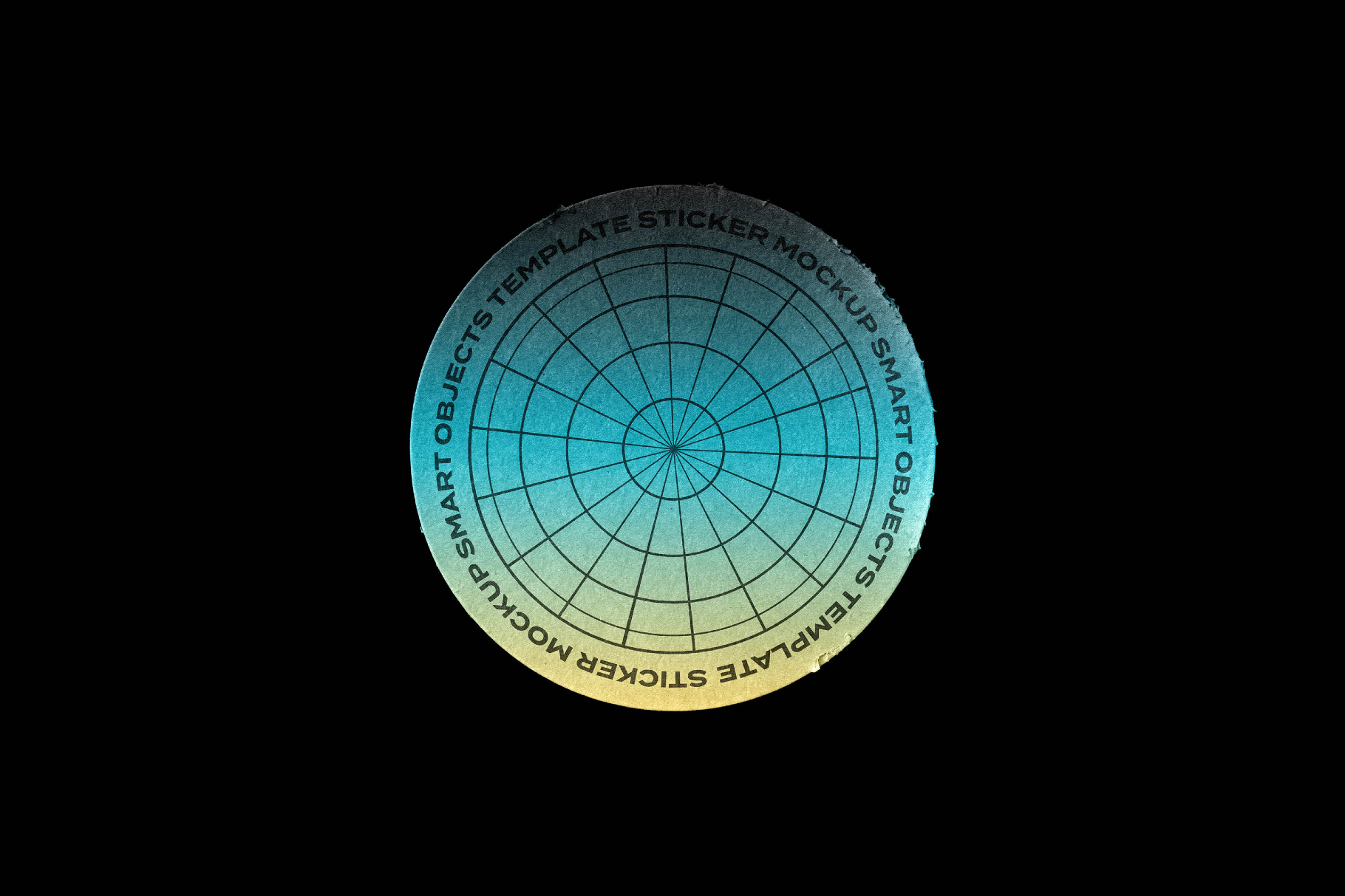 Distressed Round Sticker Mockup