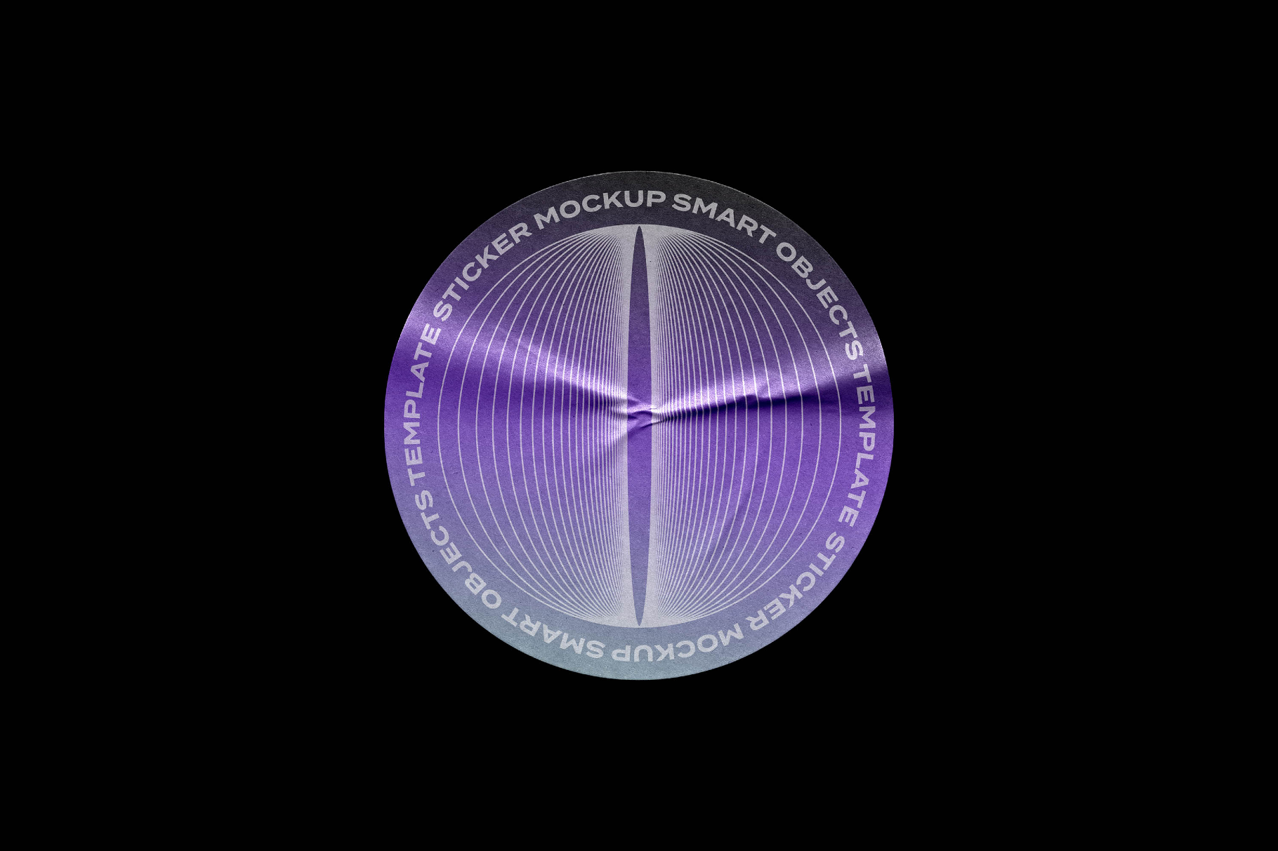 Round Paper Sticker Mockup