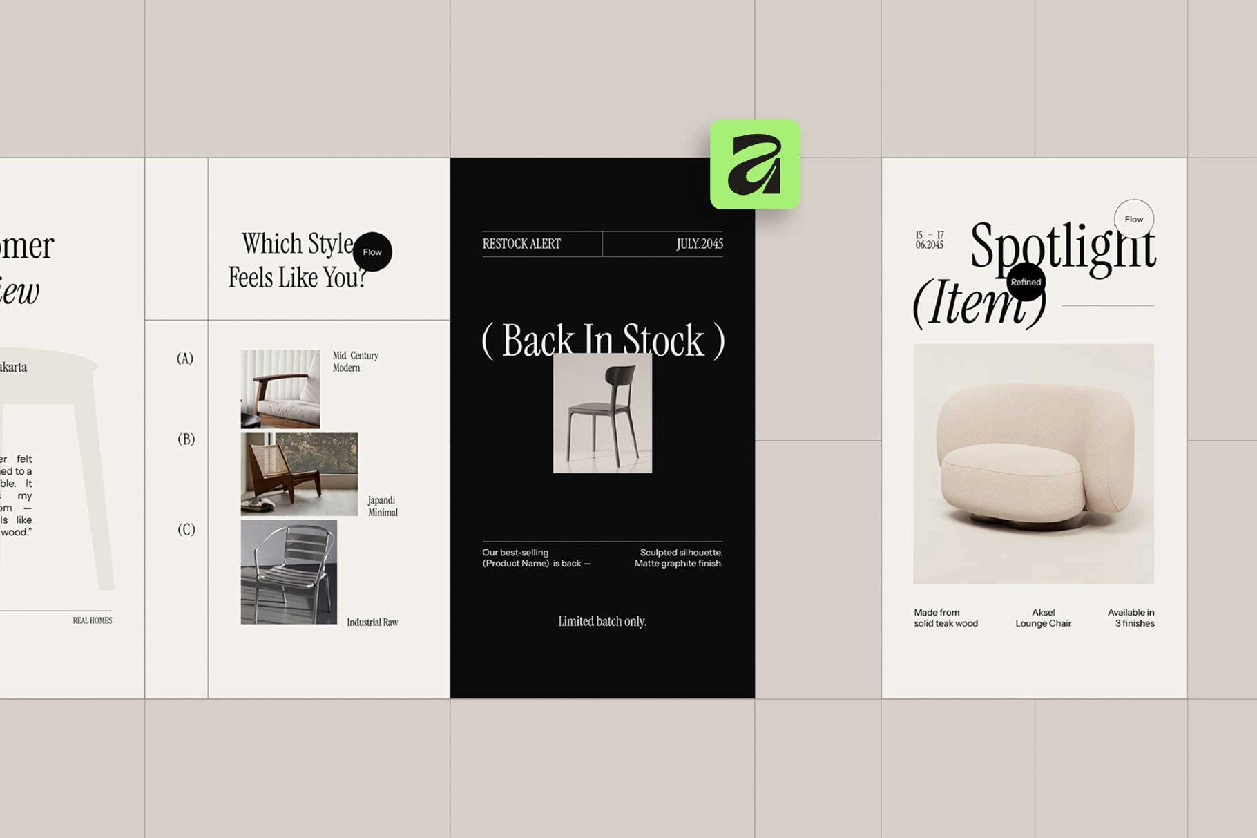 Furmee - Furniture Instagram Affinity Template