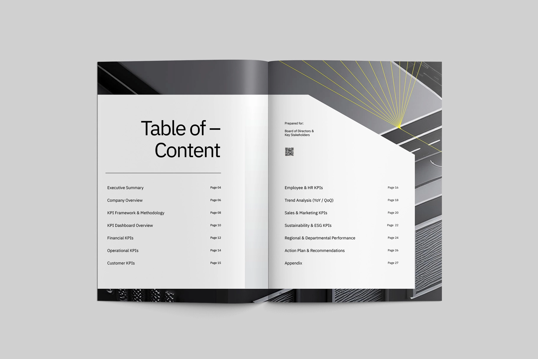Bline - KPI Report Indesign Template