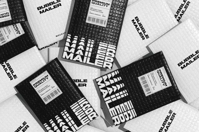 Shipping Bubble Mailer Mockup