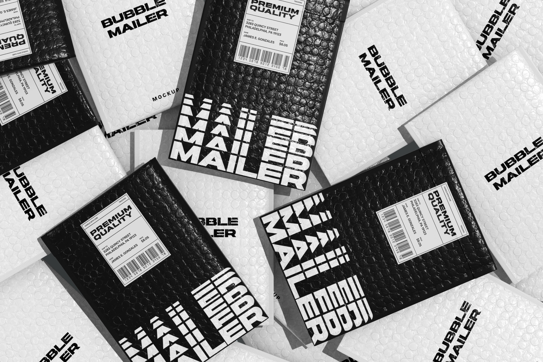 Shipping Bubble Mailer Mockup