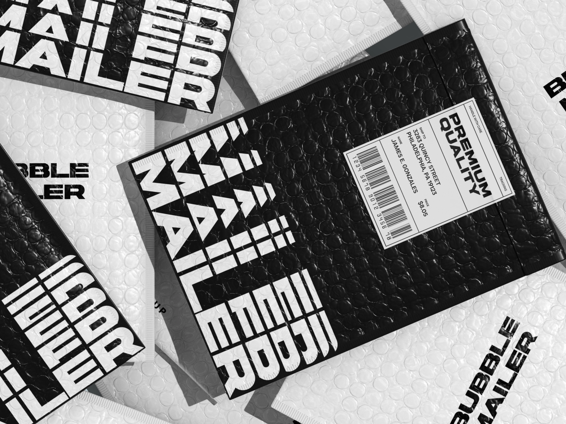 Shipping Bubble Mailer Mockup