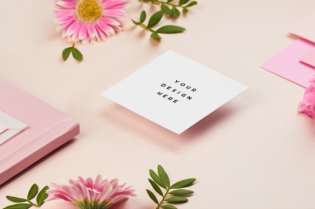 Download Free floral stationery mockup scenes — download PSD templates