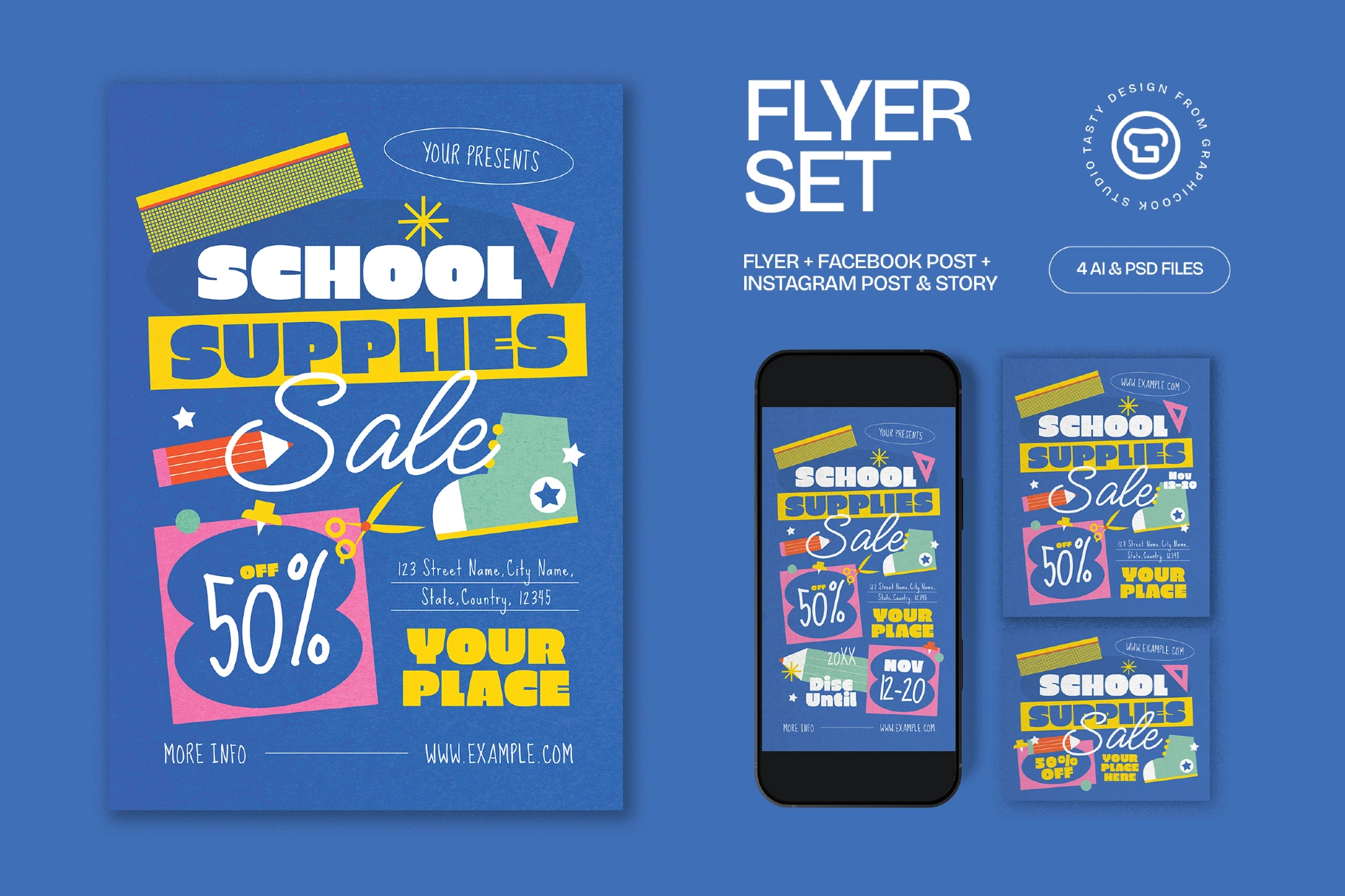 School Supplies Sale Flyer