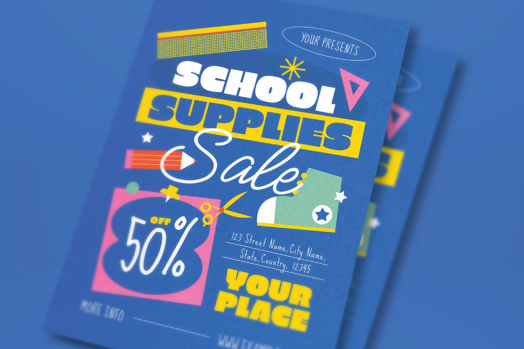 School Supplies Sale Flyer