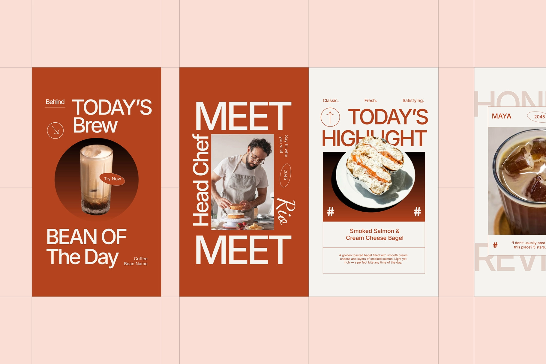 Restaurant & Coffee Instagram Pack Adobe Template