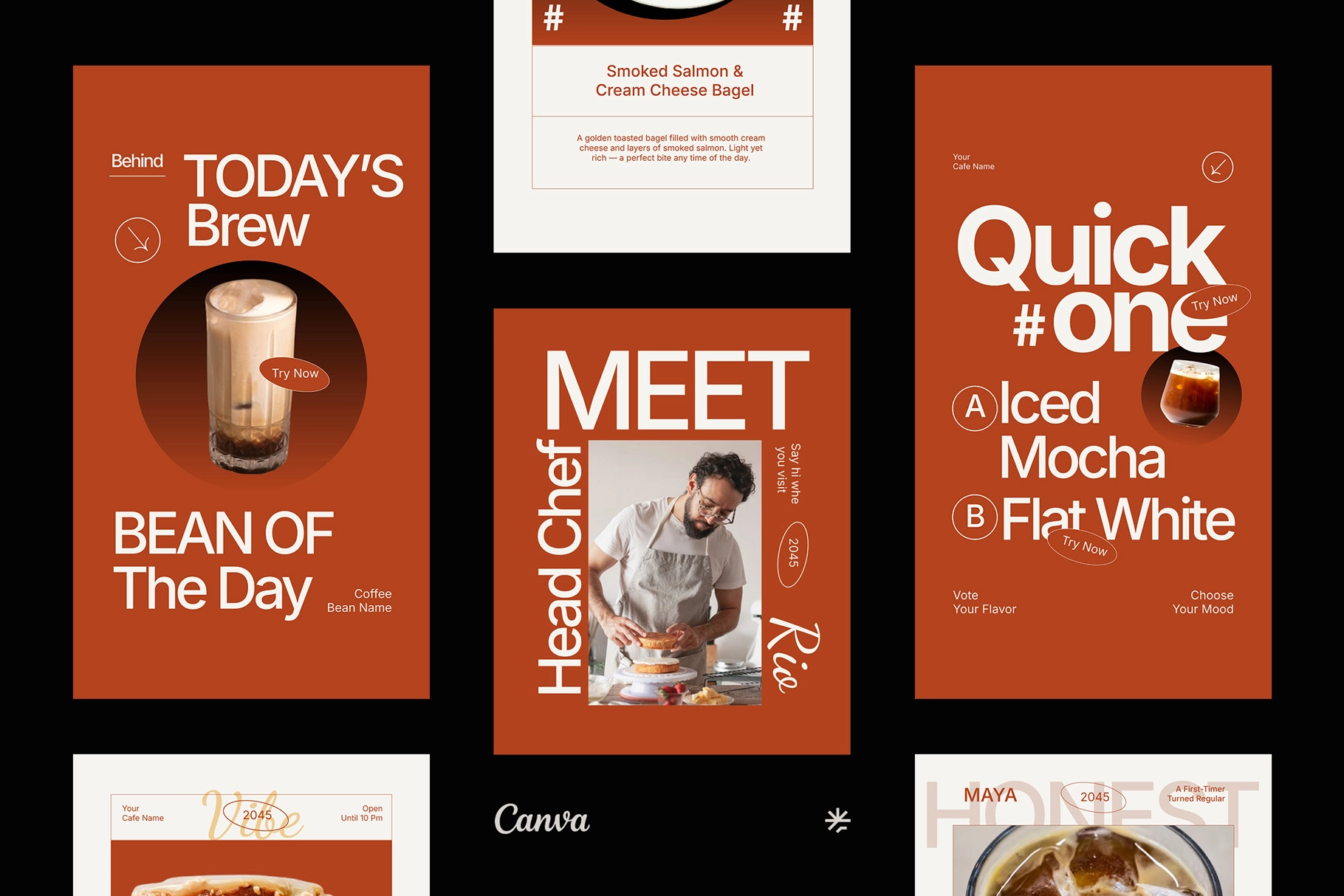 Restaurant & Coffee Instagram Pack Canva Template