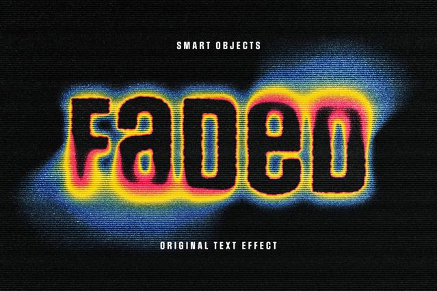 Blurred Halftone Text Effect