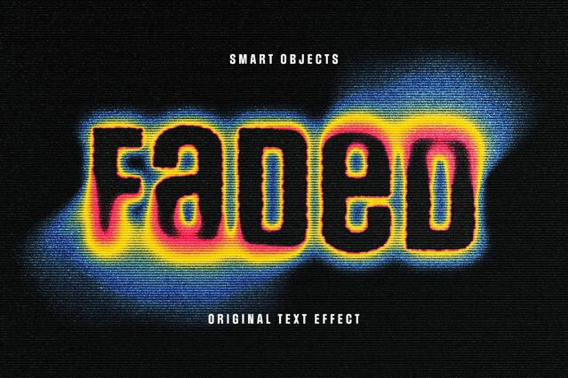 Blurred Halftone Text Effect