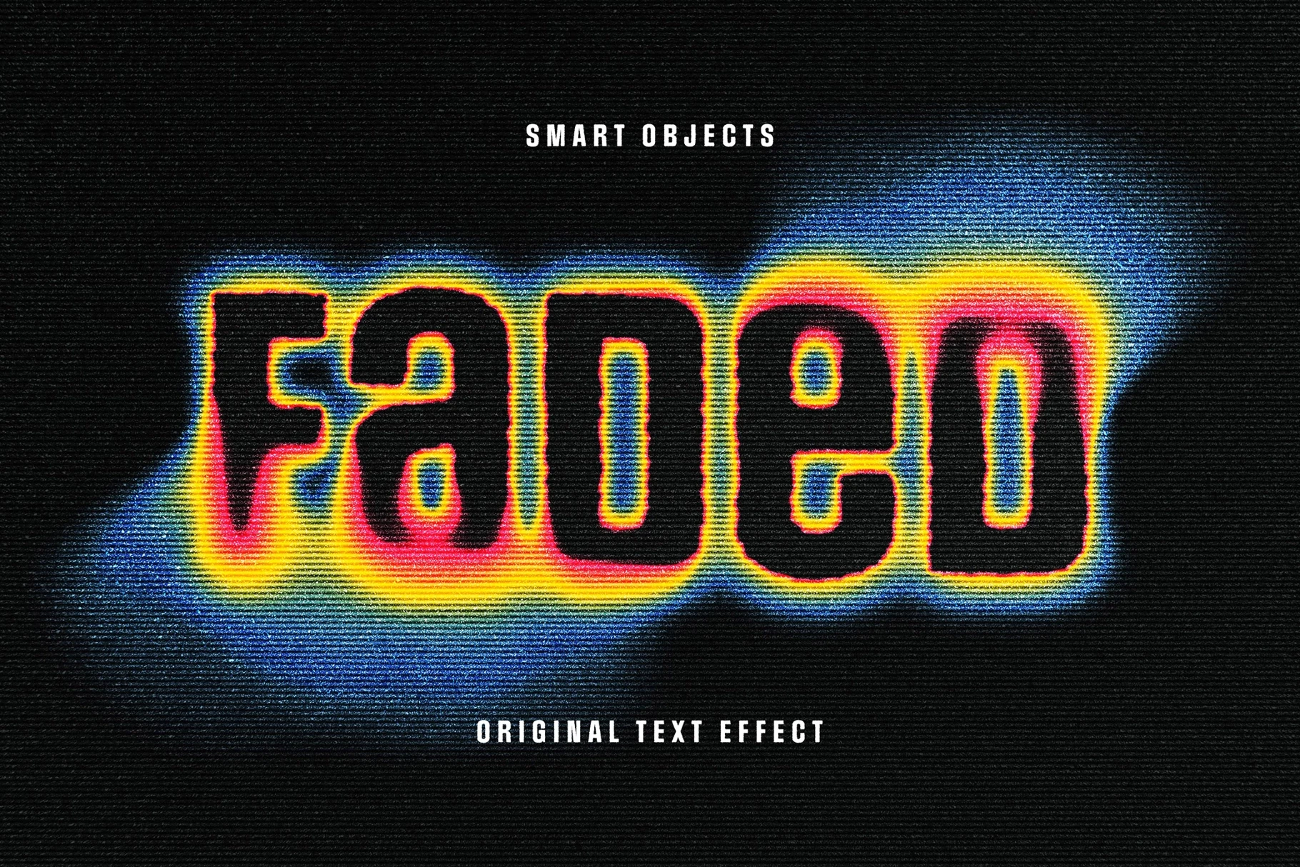 Blurred Halftone Text Effect