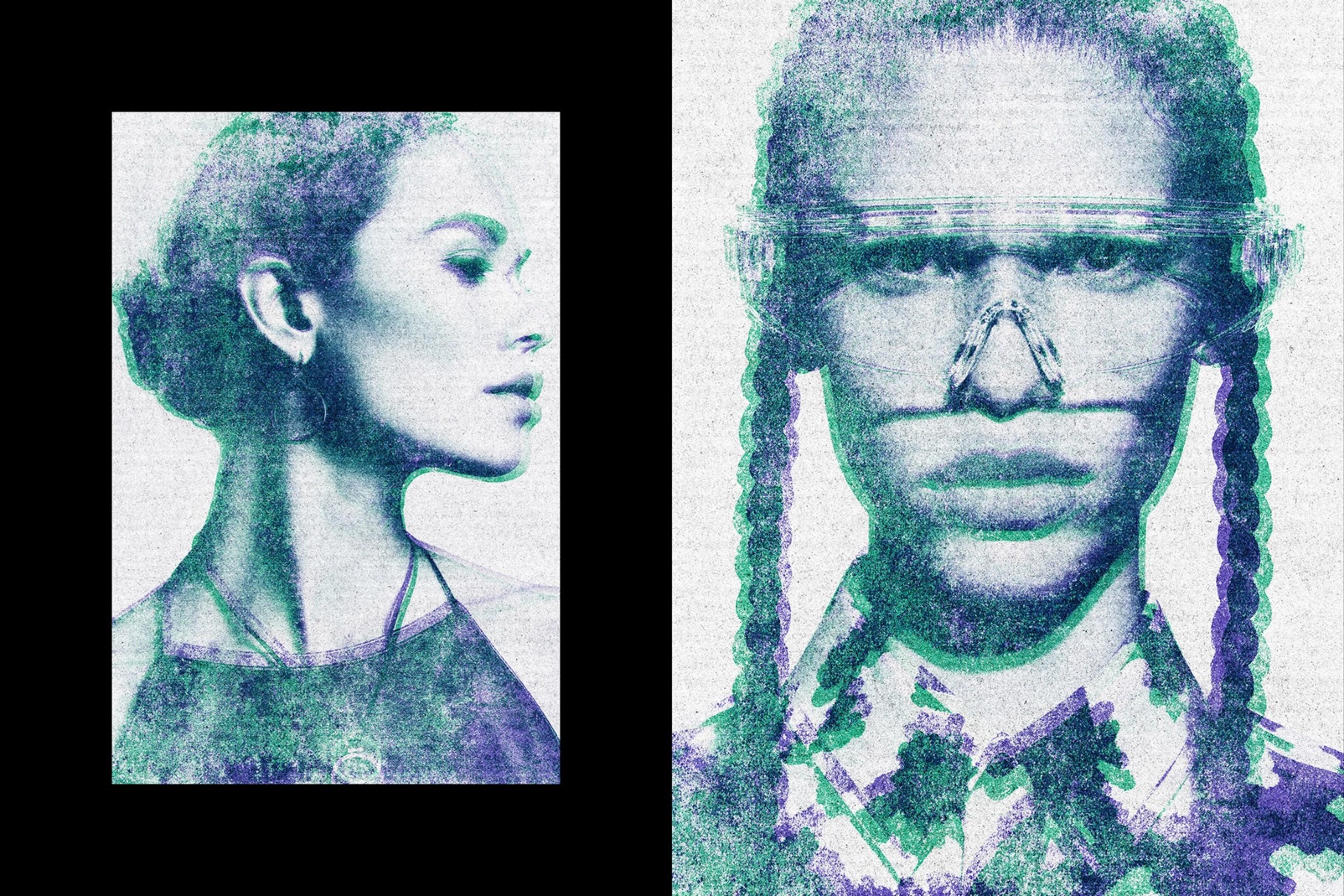 Retro Overprint Photo Effect