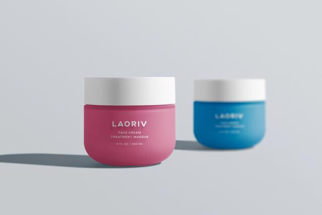 Duo Cosmetic Jars Mockup