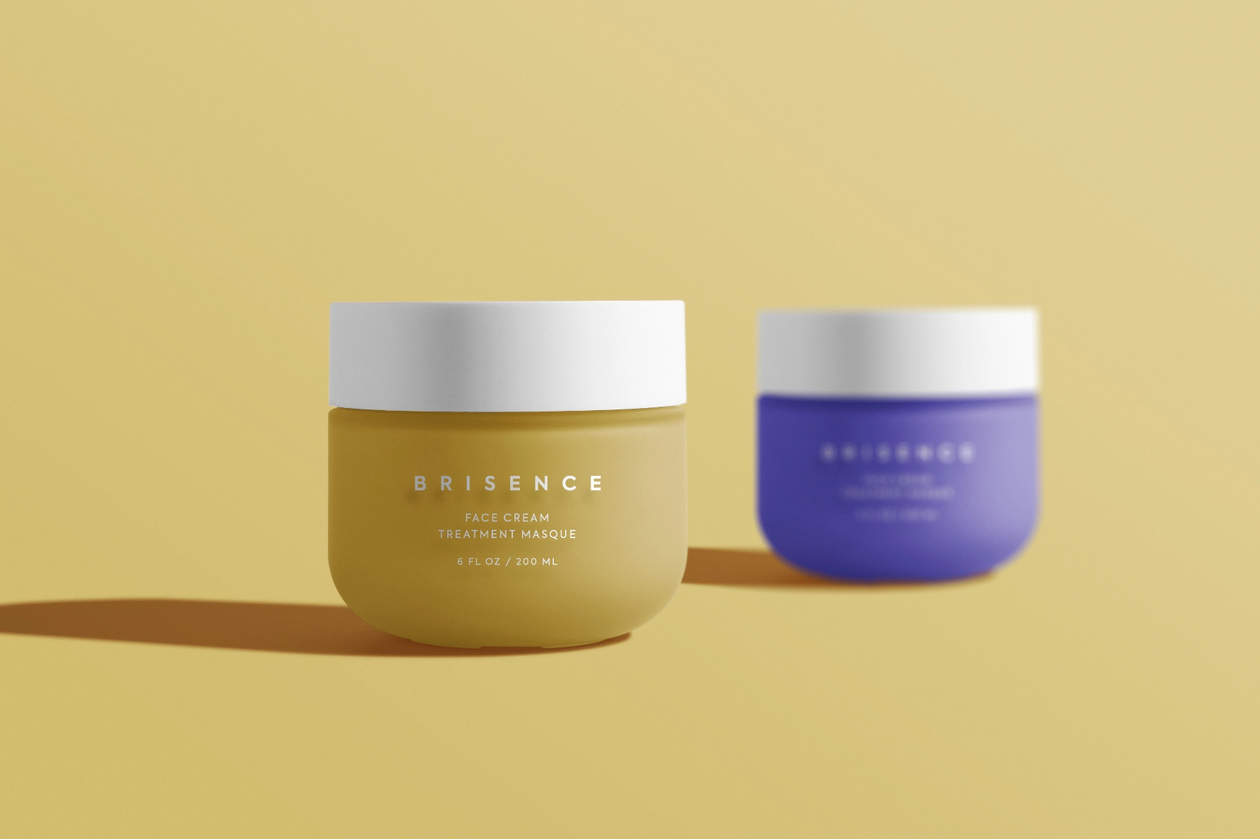 Duo Cosmetic Jars Mockup