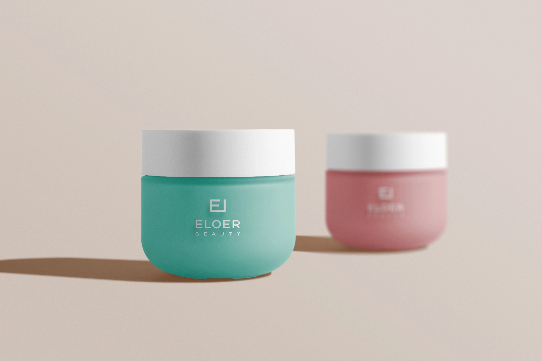 Duo Cosmetic Jars Mockup